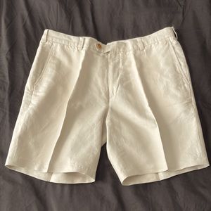 Brooks Brothers Light Tan Linen Bermuda Shorts - Sz 38